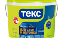Краска водно-дисперсионная для стен и потолка Текс белая 14 кг