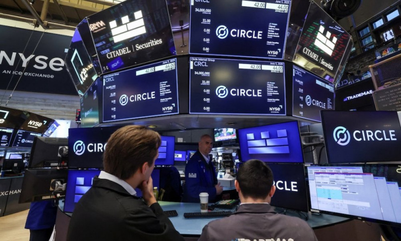 Акции Circle растут на фоне напряжtнности на Ближнем Востоке