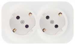 Розетка Legrand Quteo 782233 двойная открытая установка белая с заземлением
