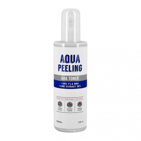 Тонер для лица `A`PIEU` AQUA PEELING с AHA и BHA-кислотами и экстрактом лайма 250 мл