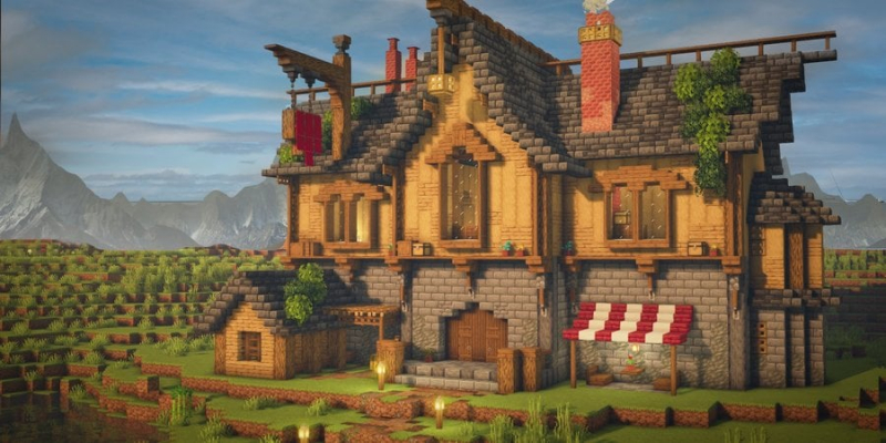 Заходьте на&nbsp;кухоль пінного. Гравець у&nbsp;Minecraft створив неймовірно красиву середньовічну таверну